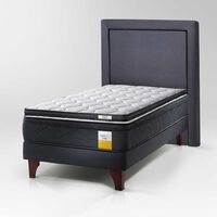 Cama Europea Drimkip 1,5 Plazas Eurotop + Topper + Respaldo