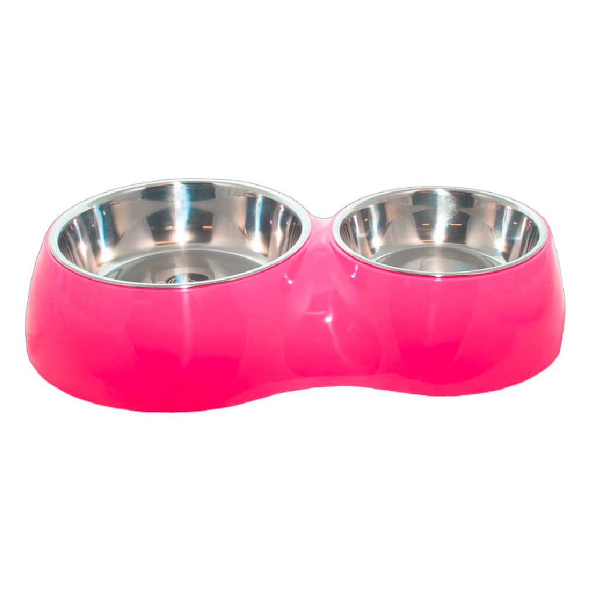 Plato Comida Agua Fucsia Para Perro L Mascan