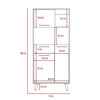 Combo Biblioteca + Repisa Wall 2A TuHome Bilbao