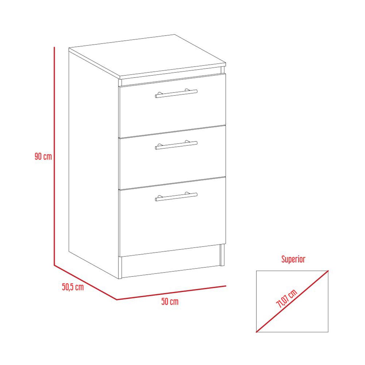 Combo Mueble Superior + Mueble Microondas + Mueble Inferior TuHome Manchester Blanco