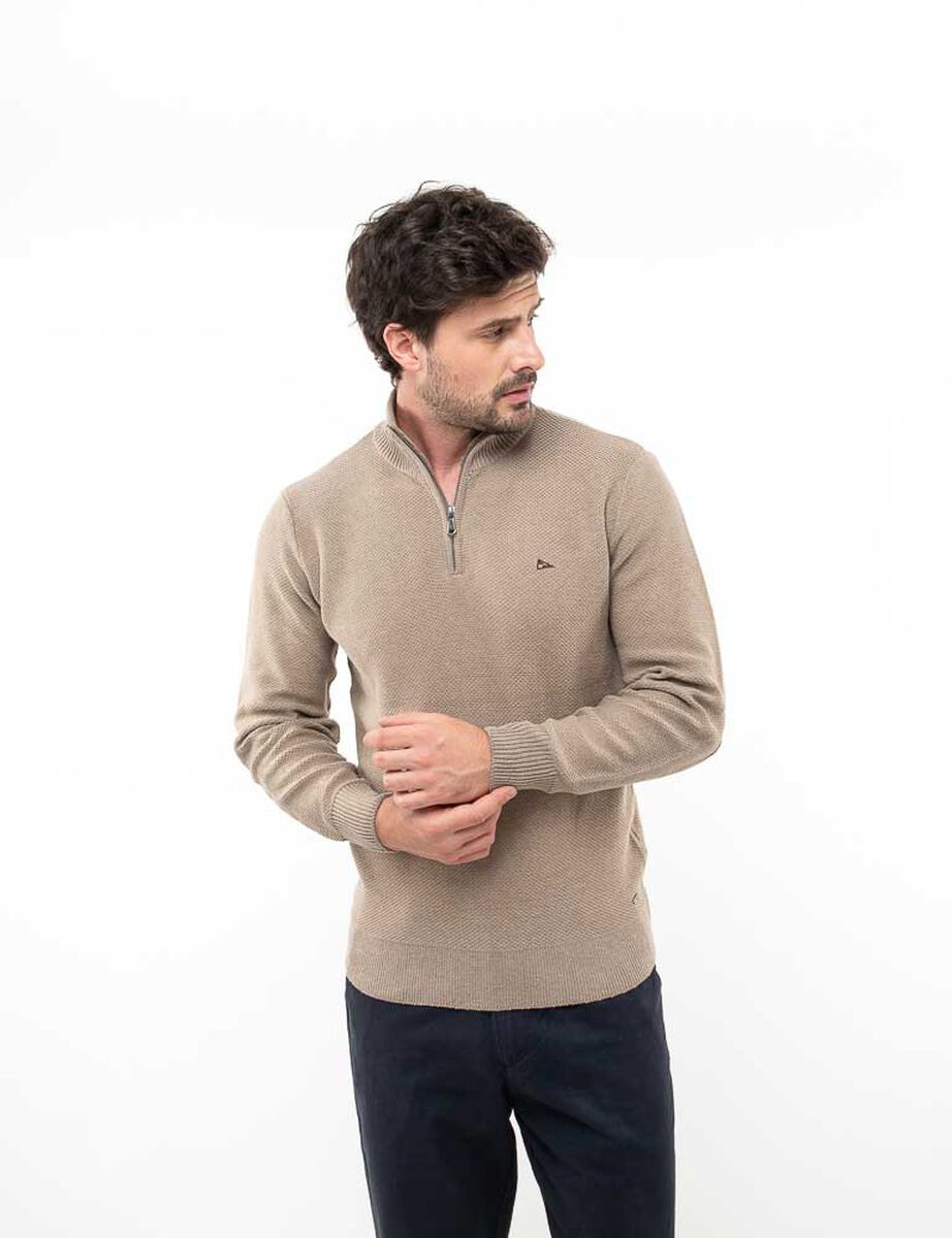 Sweater Medio Cierre Regular Hombre Portman Club