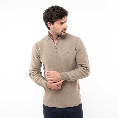 Sweater Medio Cierre Regular Hombre Portman Club