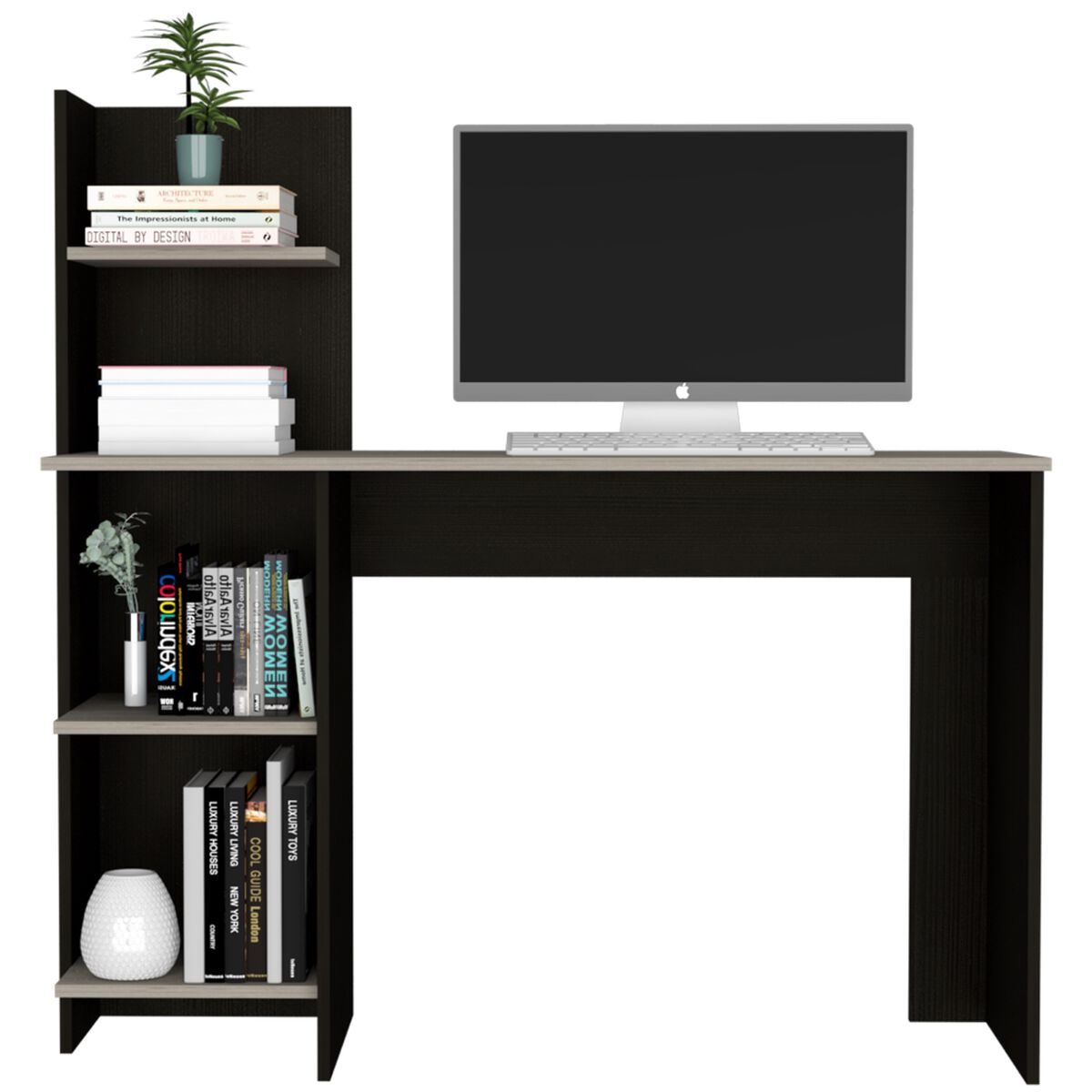Escritorio TuHome Office 120 Wengue/Ceniza