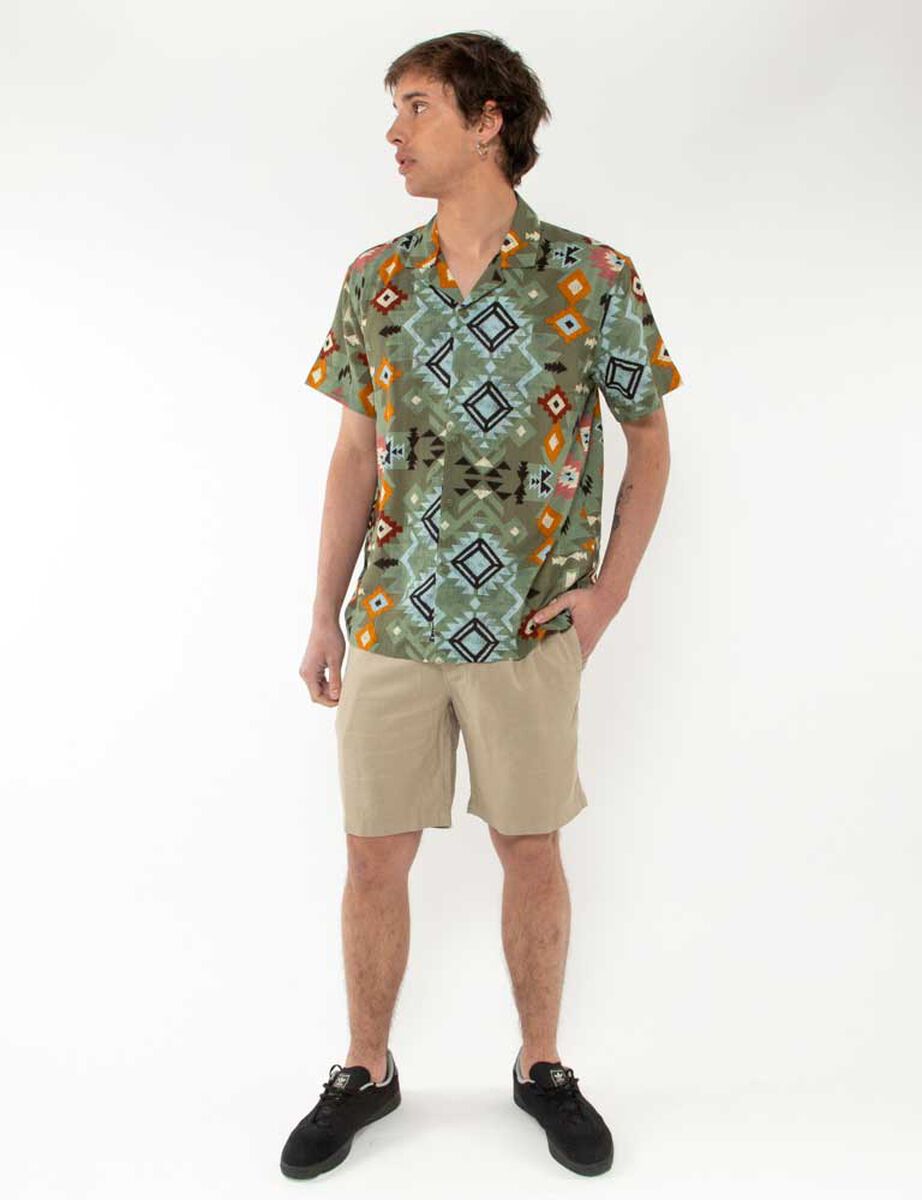 Camisa Algodón Estampada Manga Corta Hombre Fiorucci