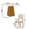 Juego de Comedor Home Mobili Dora 4 Sillas Blanco Off Café