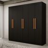 Closet Di Poretti Design Paris 6 Puertas 2 Cajones Negro