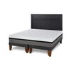 Cama Europea CIC Base Dividida 2 Plazas Balance + Respaldo Milan Negro