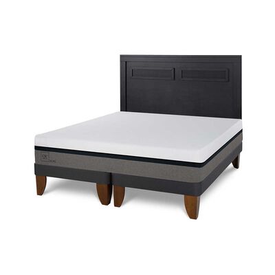 Imagen 2 del producto Cama Europea CIC Base Dividida 2 Plazas Balance + Respaldo Milan Negro