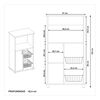Mueble para Microondas Home Mobili Veles Blanco 1 Puerta