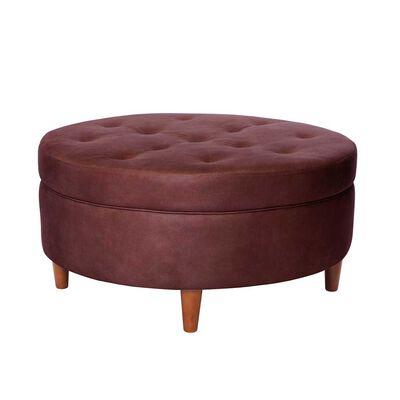 Pouf Latam Home Paris Cuero Kentucky Café Moro