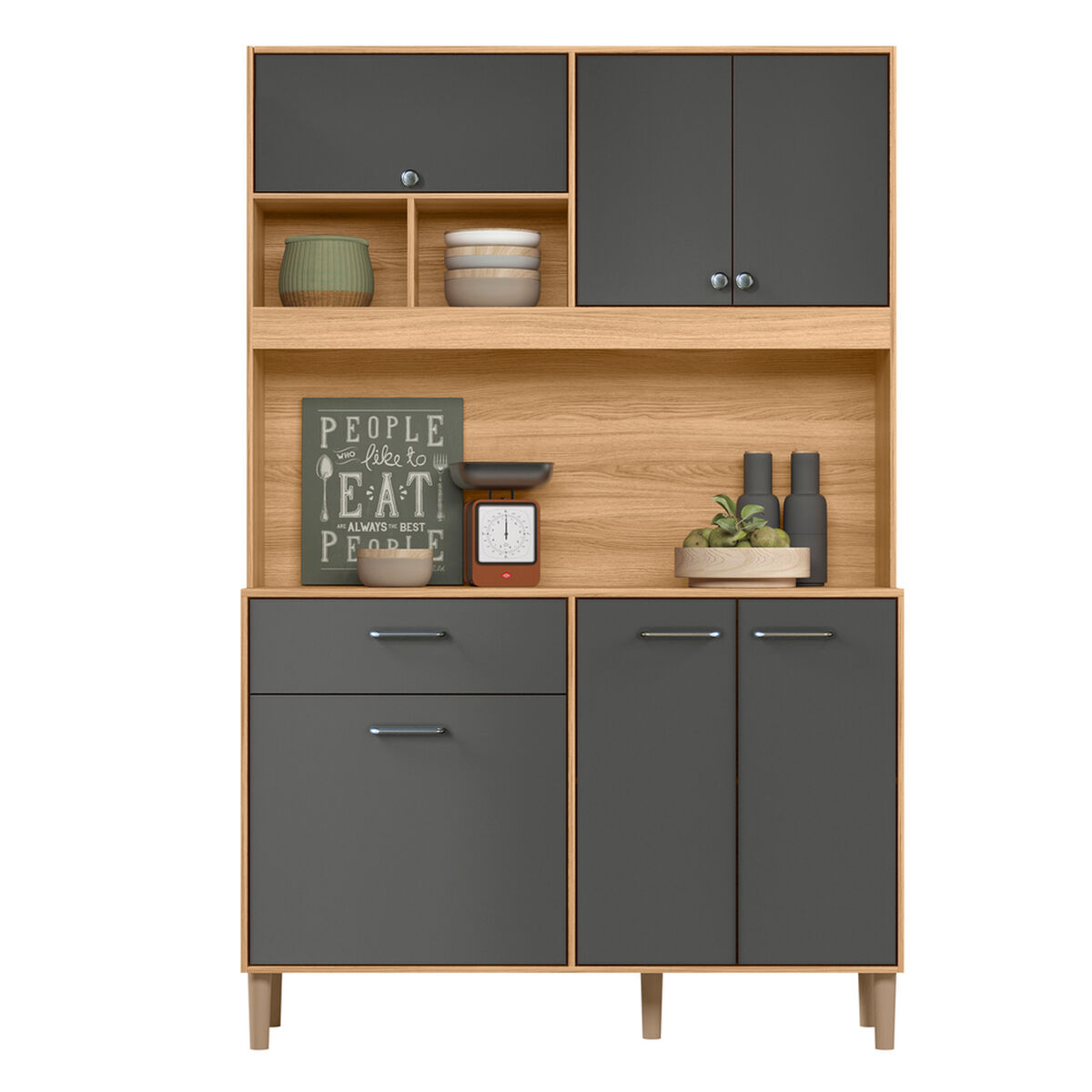 Kit De Cocina Vekkahome Erva Gris