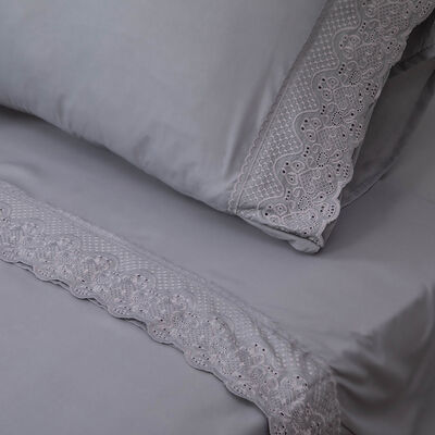Juego de Sábanas Doral 1,5 Plazas Santorini Gris