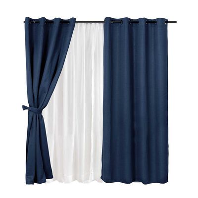 Set de Cortinas Mashini Frutill 140 x 220 cm Taupe