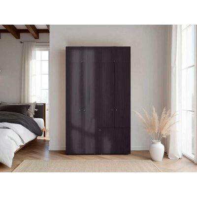 Combo Closet Tuhome 7 Puertas con Colgador + M&oacute;dulo Superior Dreams Wengue