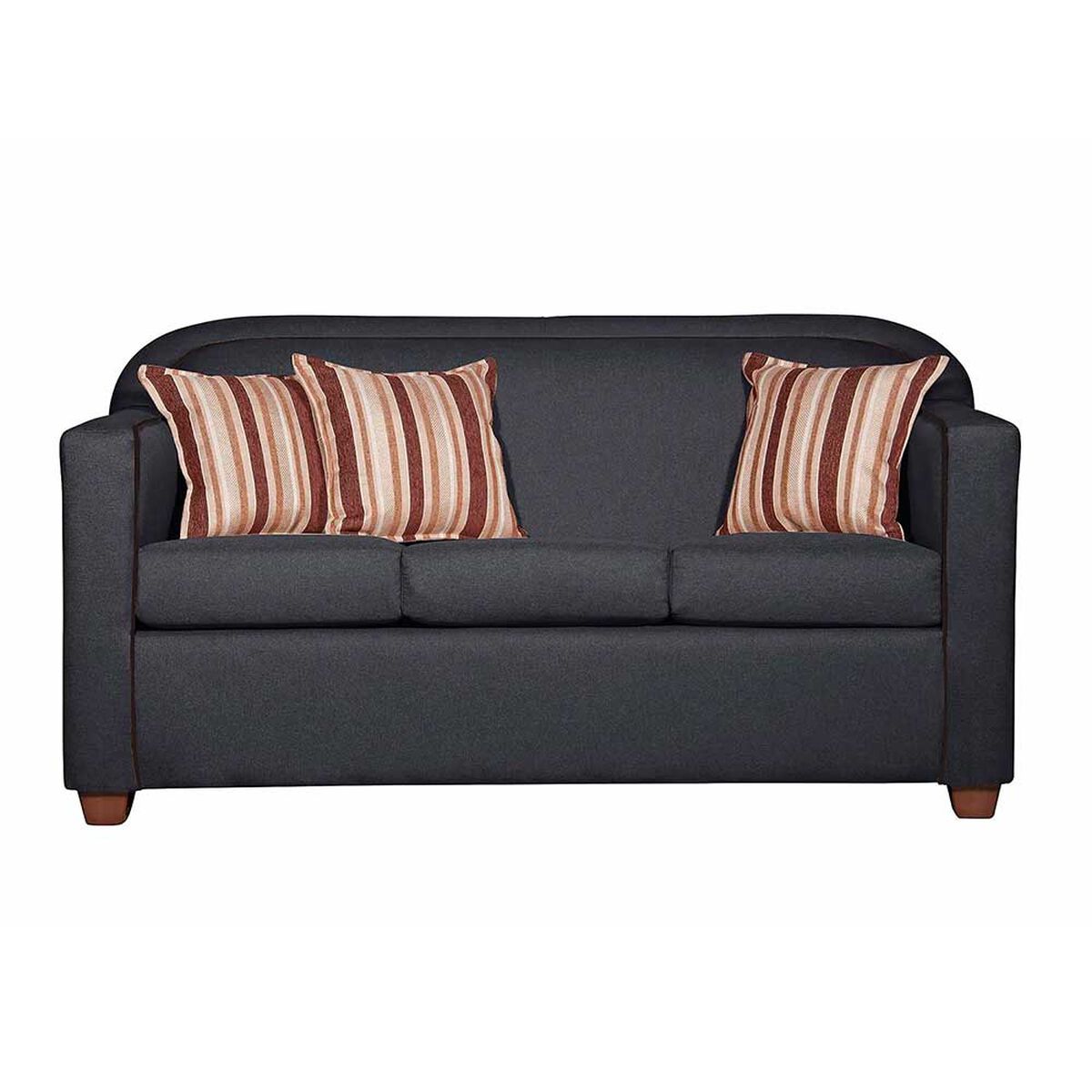 Juego de Living Ruzam Mobel Zafiro Sofá 3 Cuerpos + Dos Sillones 1 Cuerpo Lino Negro