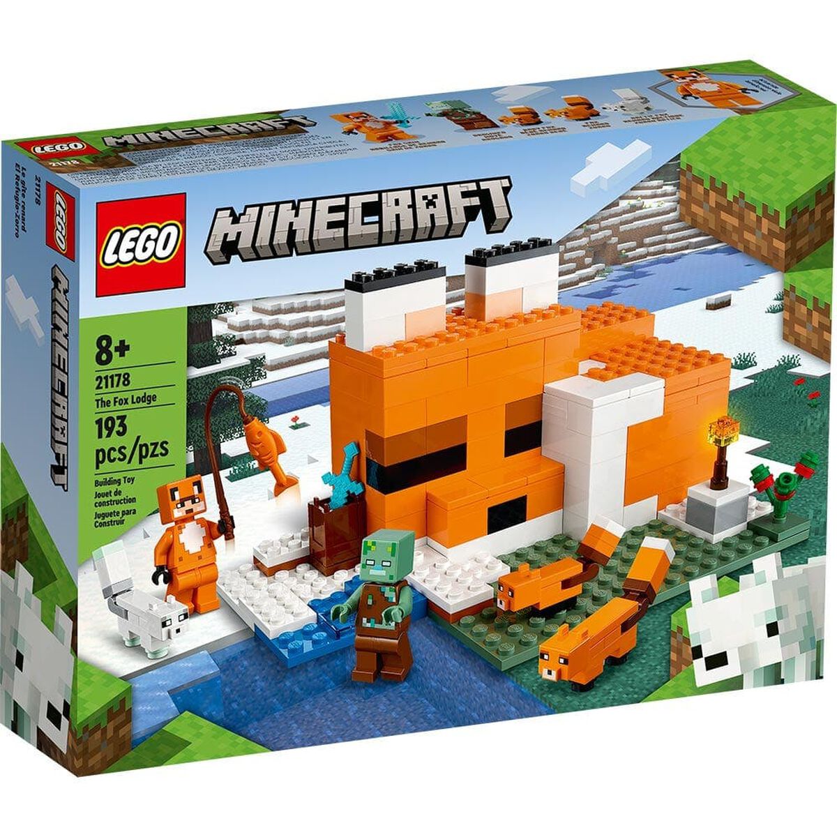 Bloques Lego El Refugio del Zorro 193 Piezas Minecraft