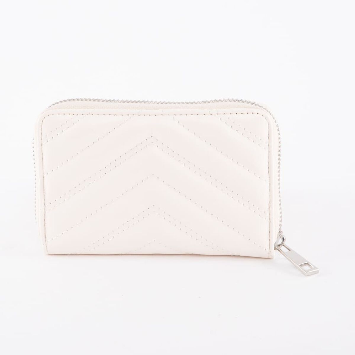Billetera Lisa Blanca Eco Cuero Mujer Zibel