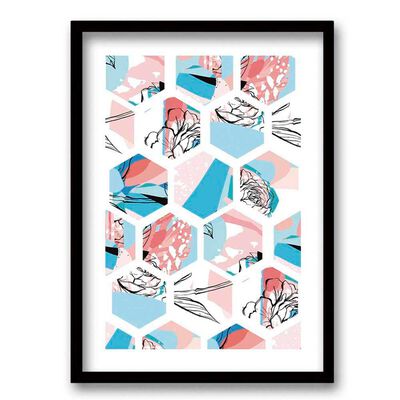 Imagen 1 del producto Cuadro Decorativo Retela Flower Honeycomb 50 x 35 cm