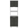 Combo Mueble Alacena + Mueble Microondas TuHome Fendi Rovere Blanco