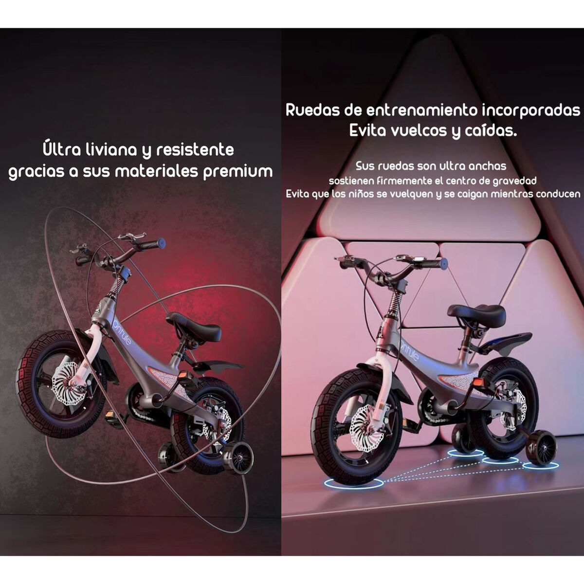 Bicicleta Infantil 4-7 Años Niño Aro 14 Lubabycas Gris