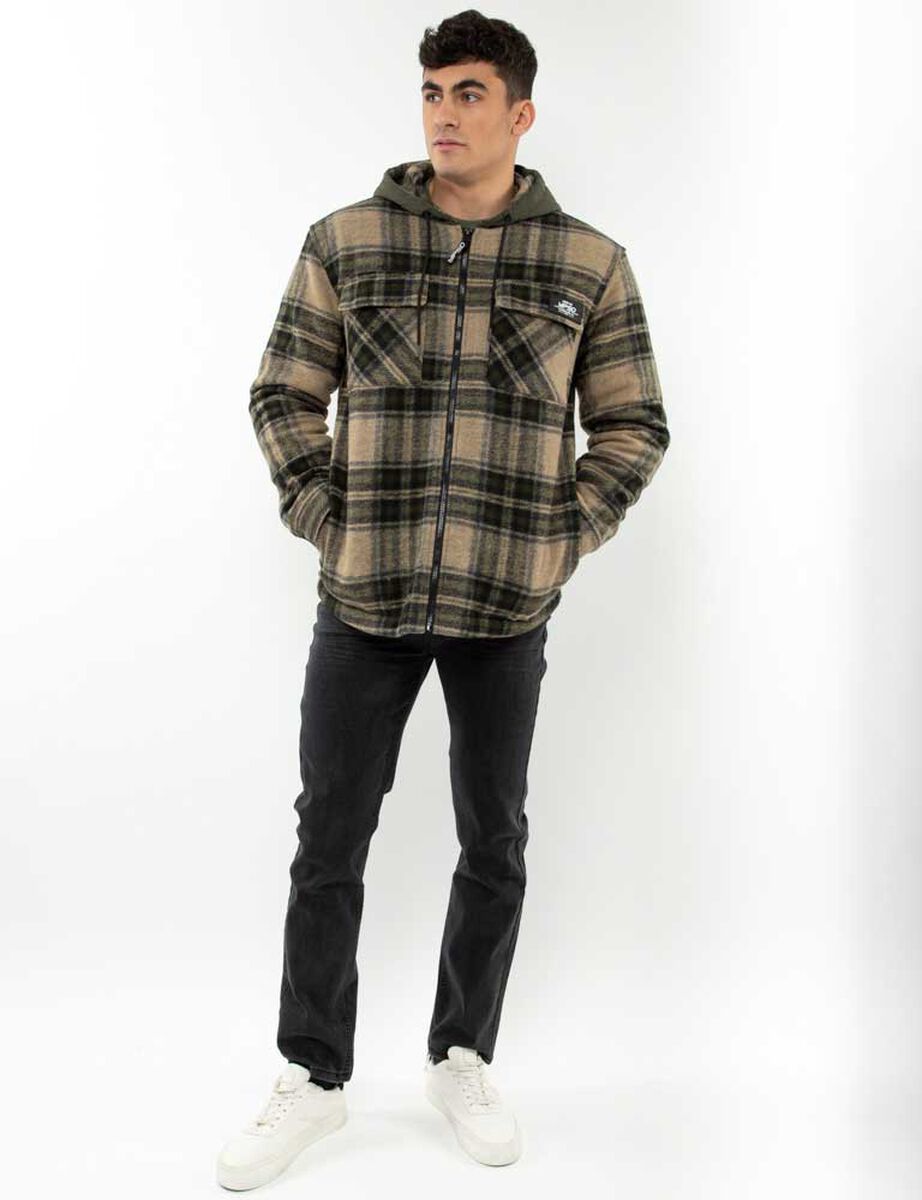 Chaqueta Peluda Tartán Hombre Icono