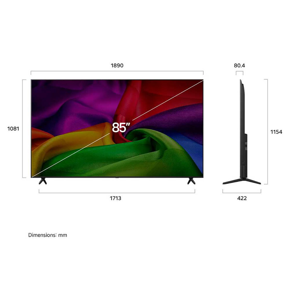 Smart TV Nano UHD 85" LG 4K UHD WebOs 85NU800BPSB.AWHQ