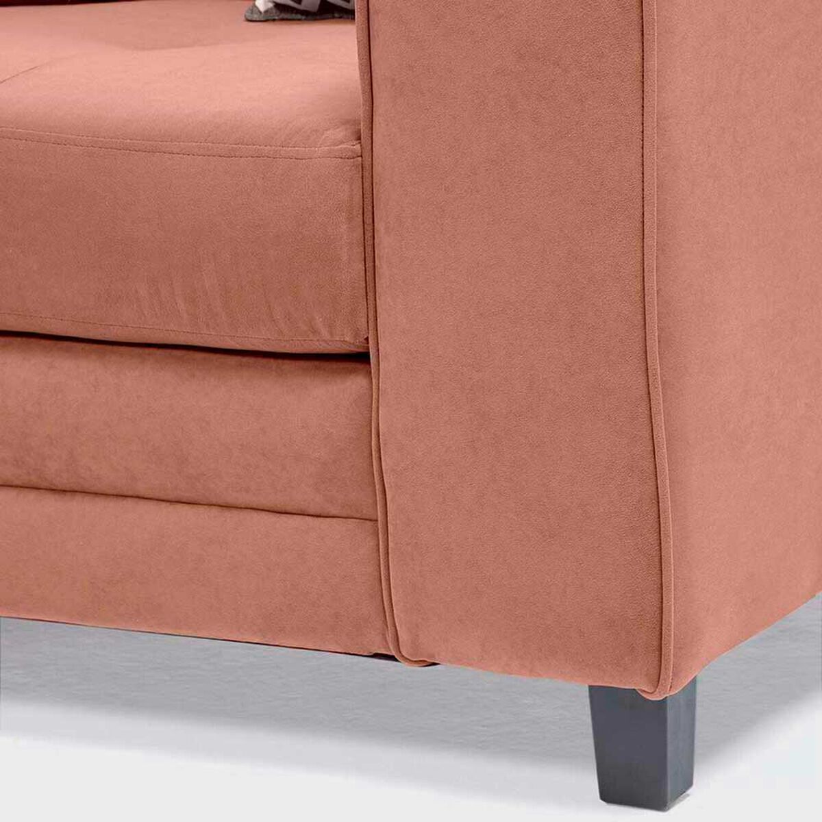 Sof&aacute; Seccional Izquierdo Living Factory Dubai 5 Cuerpos Chocolate