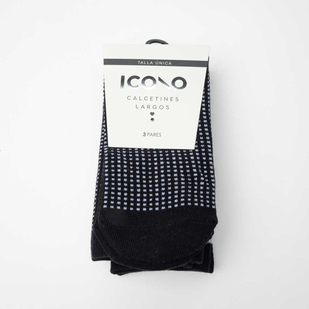 Pack 3 Calcetines Largo Mujer Icono