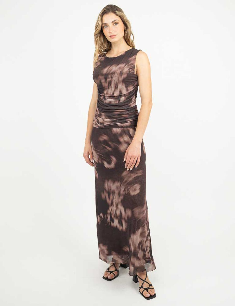 Polera Estampada Sin Mangas Mujer Zibel