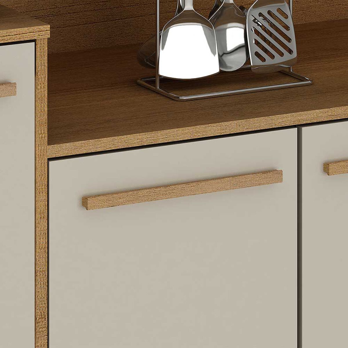 Mueble de Cocina Vekkahome Petra 2 Cajones 11 Puertas Beige