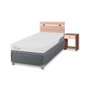 Cama Americana CIC 1 Plaza Excellence Plus + Respaldo + 1 Velador Olmo