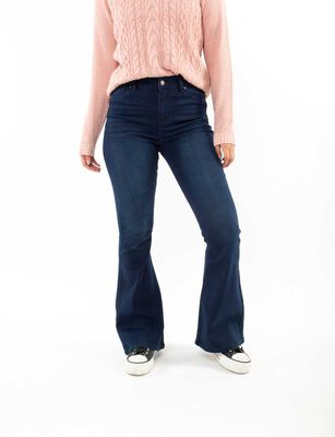 Imagen 1 del producto Jeans Flare Mujer Icono Azul, Blanco, Celeste-Me, Negro