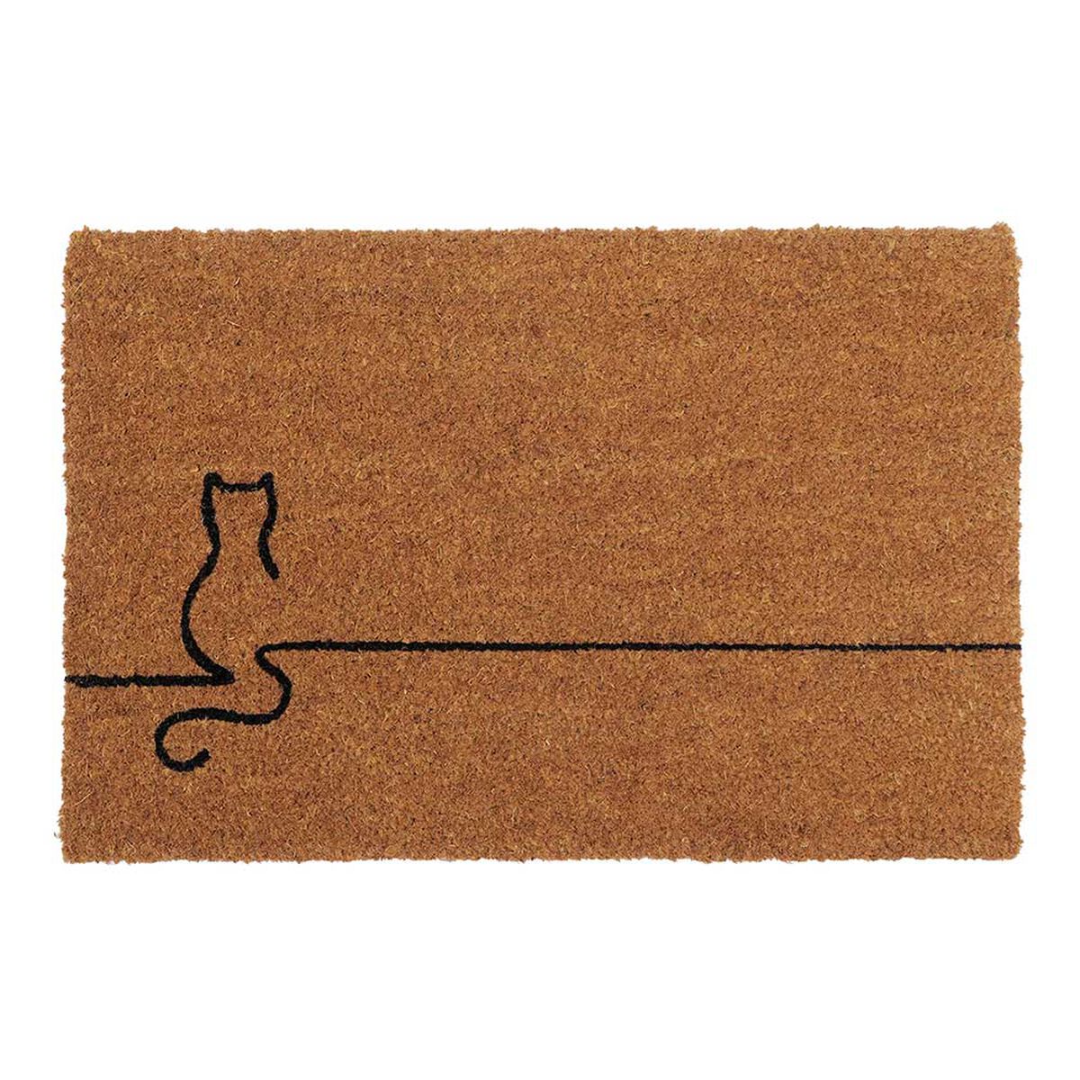 Limpiapi&eacute;s Idetex Coco Katze 40 x 60 cm Caf&eacute;