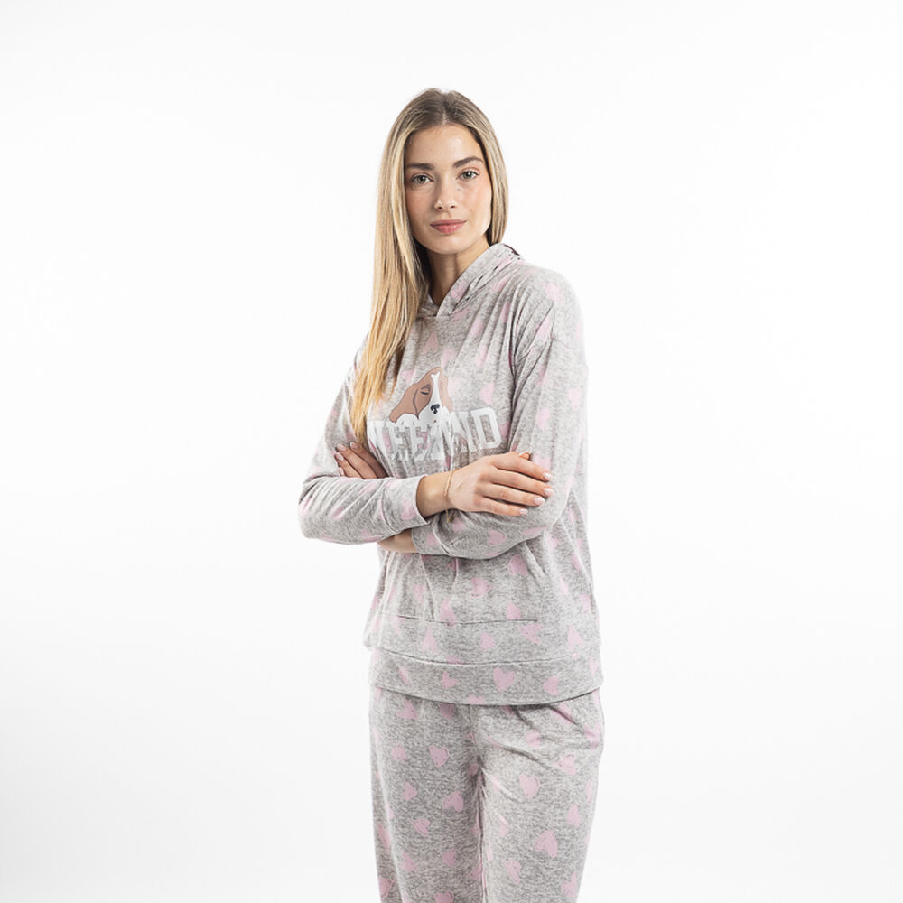 Pijama Manga Larga con Gorro Jersey Mujer Icono