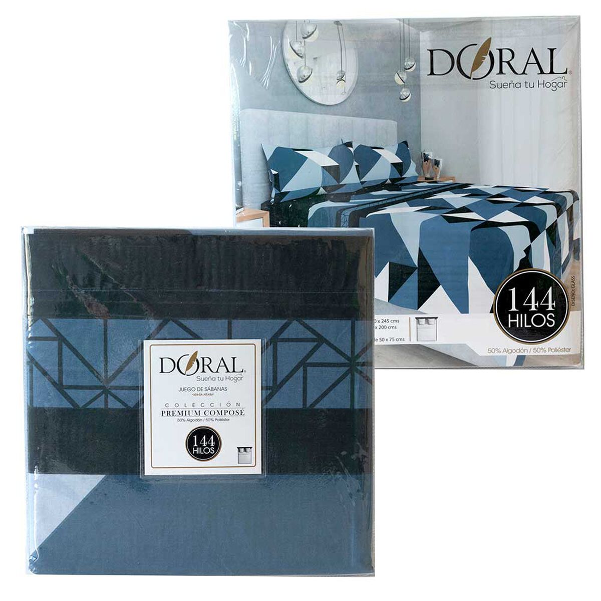 Juego de S&aacute;banas Doral 144 Hilos King Premium Glass