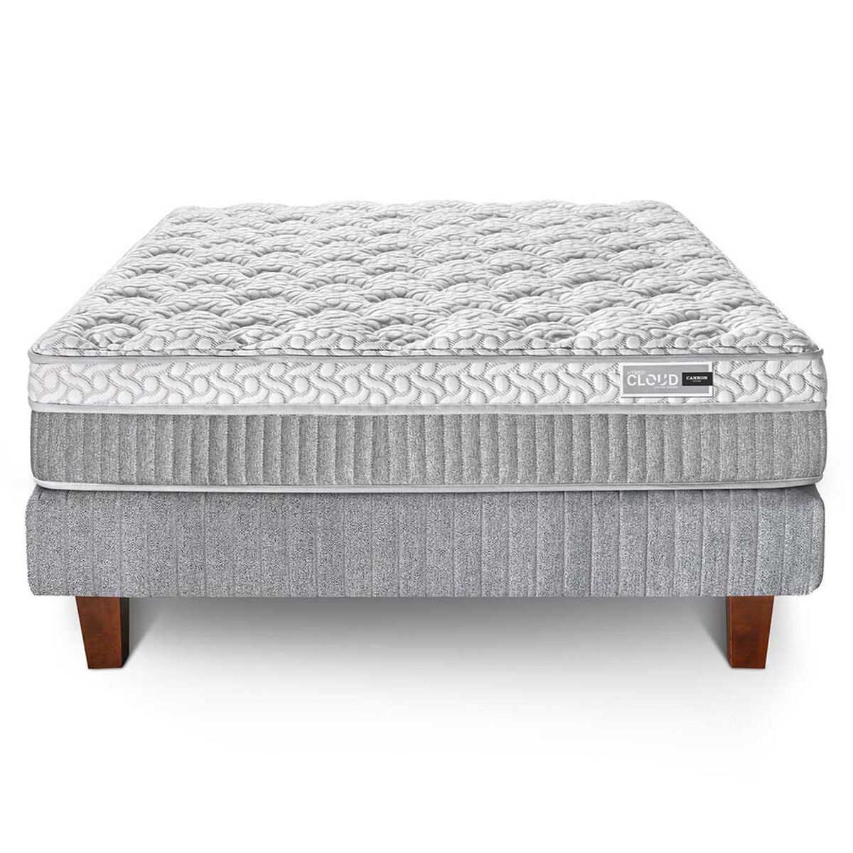 Cama Europea Cannon Base Dividida 2 Plazas Hybrid Cloud