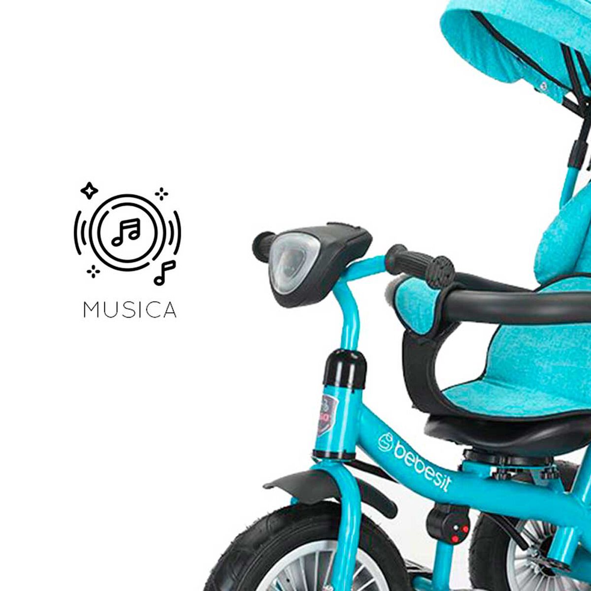Triciclo Paseo Infantil Verde Bebesit