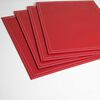 Set 4 Individuales Doral Eco Cuero Rectangular 32x42 Rojo