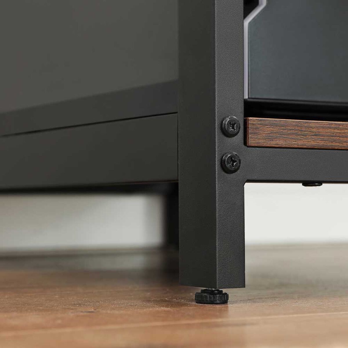 Escritorio Fm Furniture Metalwood Marrón Rústico