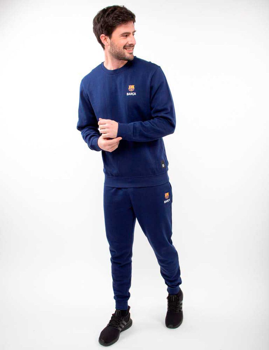 Polerón Deportivo Cuello Redondo de Algodón Hombre Barcelona