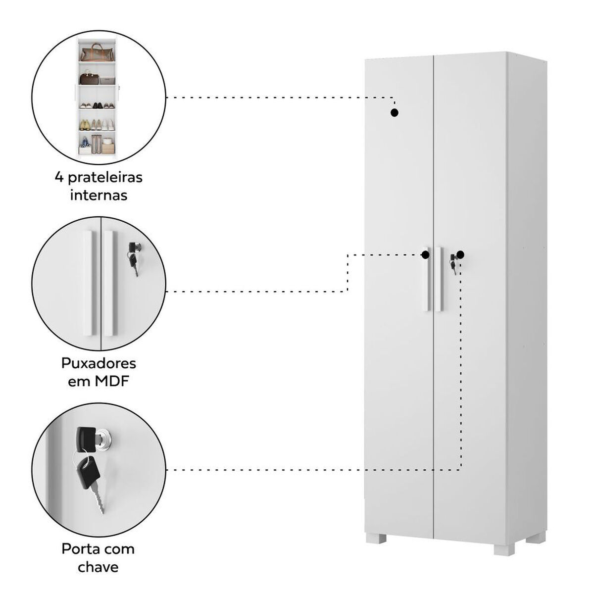 Despensa Home Mobili Takeo 2 Puertas Blanco