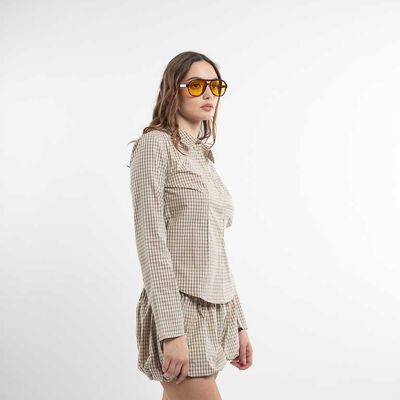 Blusa Algodón Manga Larga Mujer Icono