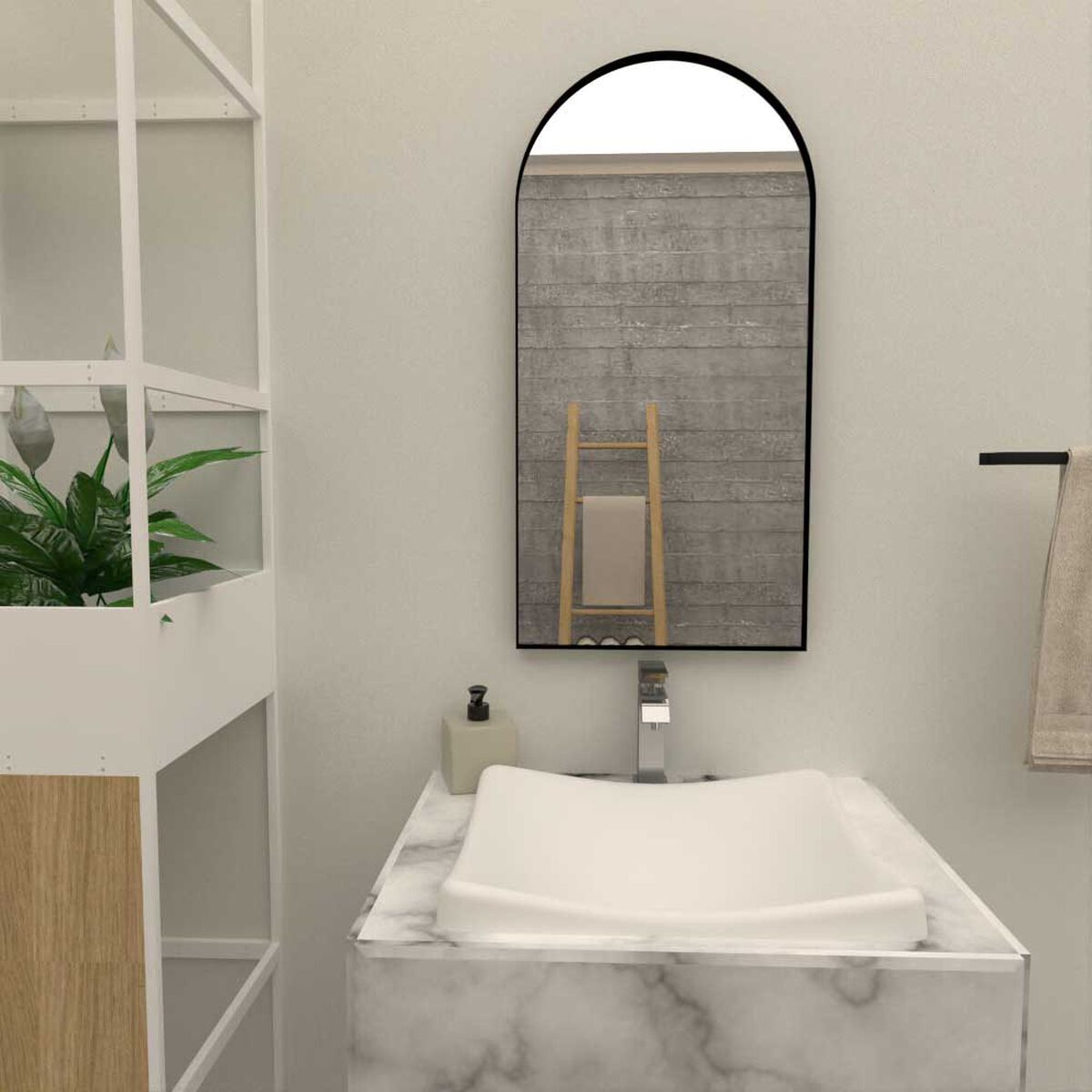 Espejo de Vidrio TuHome Marsella 80 x 40 cm