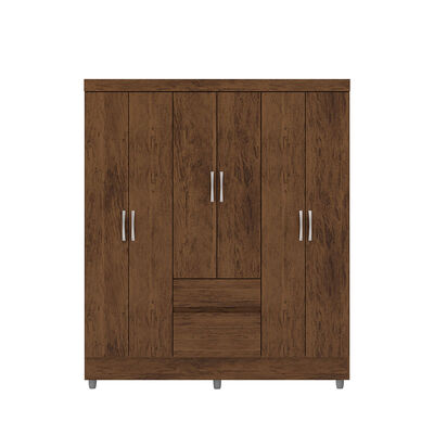 Imagen 2 del producto Clóset Vekkahome Americano 6 Puertas 2 Cajones Café