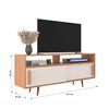 Rack Almore Belen Hasta 65" Freijo y Off White
