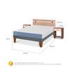 Cama Europea CIC 2 Plazas Excellence + Respaldo + 2 Veladores