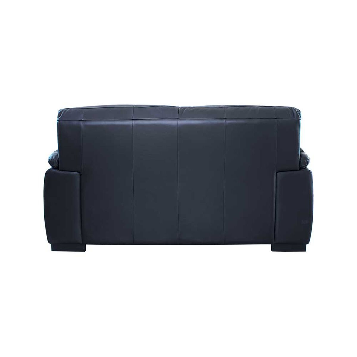 Sofá Cuero Yardas Oxford Negro 2 Cuerpos