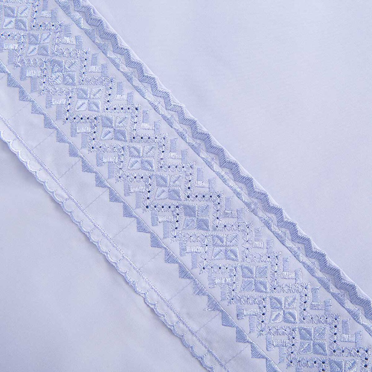 Juego de Sábanas Liso Plumetti 1,5 Plazas Broderie Morado