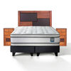 Cama Europea Flex King Majesty + 1 Respaldo + 2 Veladores