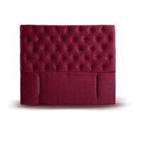 Respaldo Latam Home King Florencia Tela Velvet Burdeo